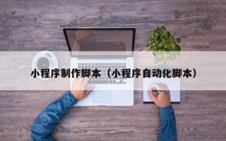 辽宁小程序制作脚本（小程序自动化脚本）